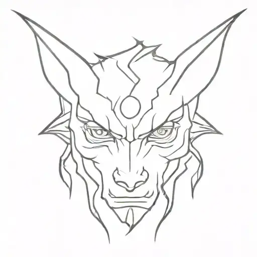 A Scar With A Demon Peeking Out Of It