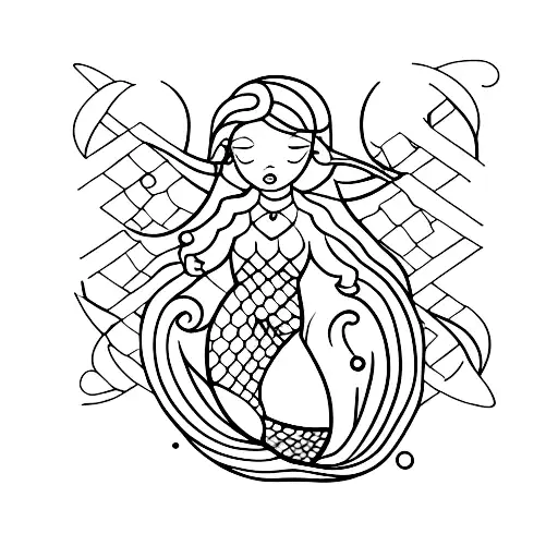 Mermaid Wth Some Geometric Components