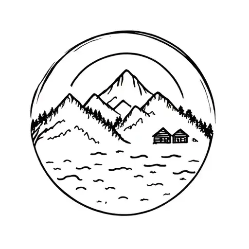 Mountain Sunrise Cabin Lonely