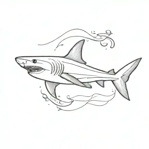 A Shark Swimming Underwater