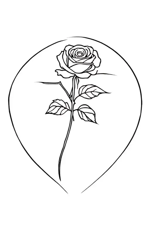 Fineline Concept Tattoo With Rose And Cross