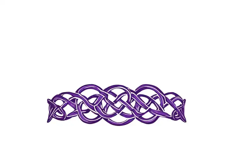 Garter Belt Made Of Celtic Knots In Purple