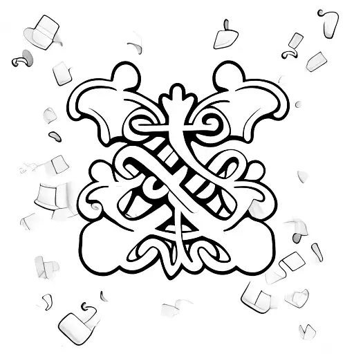 Clover Leaf With Letters D & B