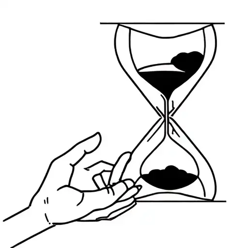 Hourglass Man Holding Childs Hand