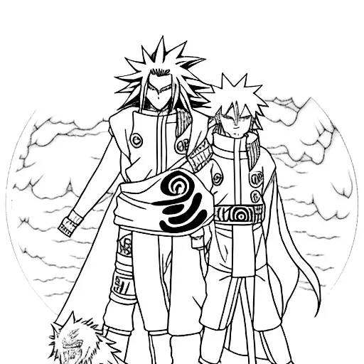 Madara Uchiha And Kurama From Naruto Anime Full Arm