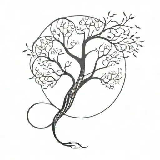 A Small Tree Whose Branches Are Twisted Into A Sign Of Infinity