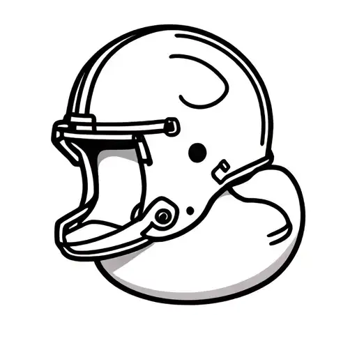Simple Rubber Duck Wearing A Football Helmet
