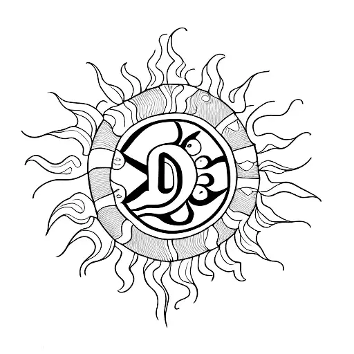 Sun Combined With Initial R But R Should Be Hidden