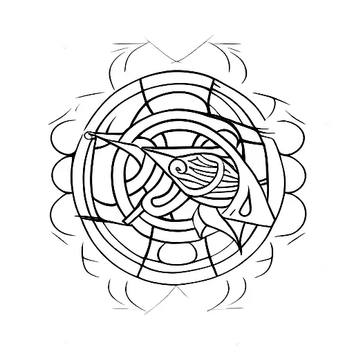 Pisces Symbol With Ankh Symbol