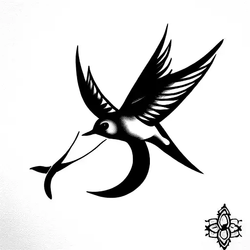 Swallow Bird With Dagger