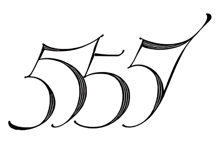 555 In Wild Western Font