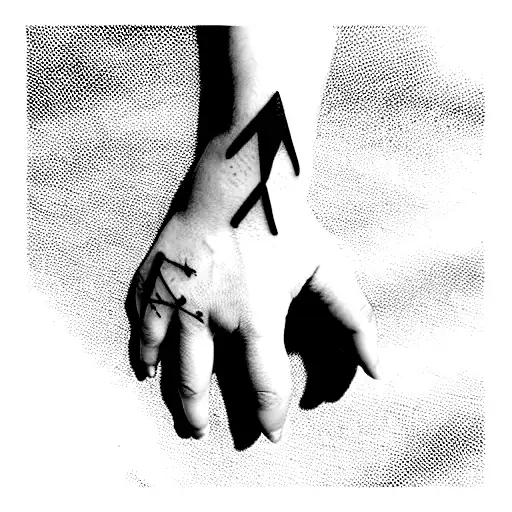 Baby Hand With Number 11-22 And Names Isabella Y Mathias