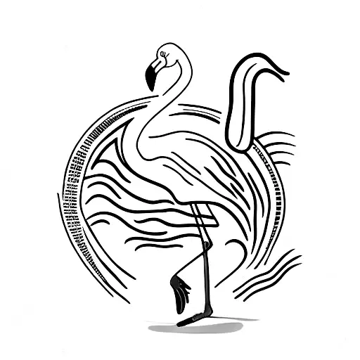 Flamingo With Cowboy Boots On