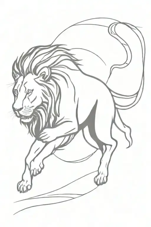 Lion Running