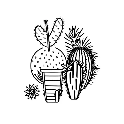 Cactus And Moutians In A Rearveiw Mirror