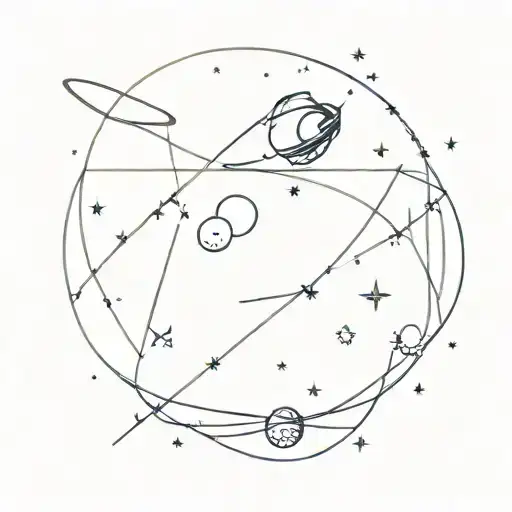 Space Galaxy Minimalist For Back Of Neck