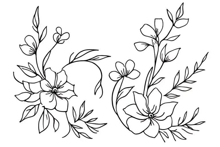 Floral Tattoo Inspired For Females Mother