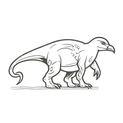 Penguin In A Dinosaur Costume