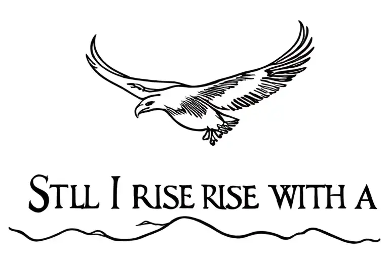 Still I Rise With A Bird Flying Eagle