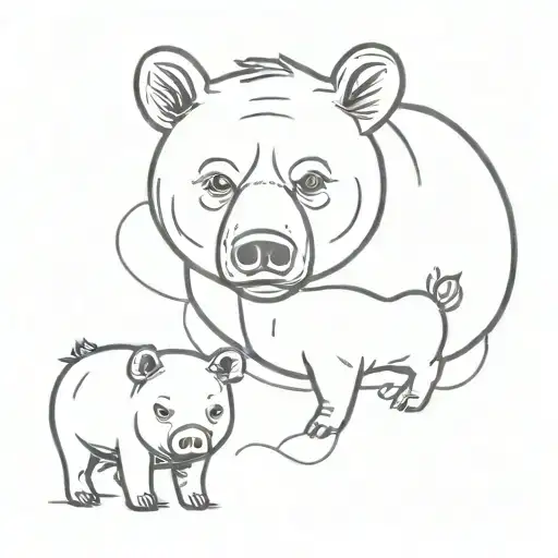 Bear And Pig Love