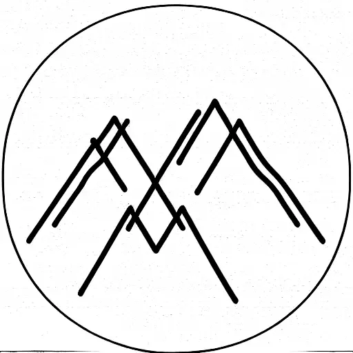 Cardiogram Line With Mountain And Wave