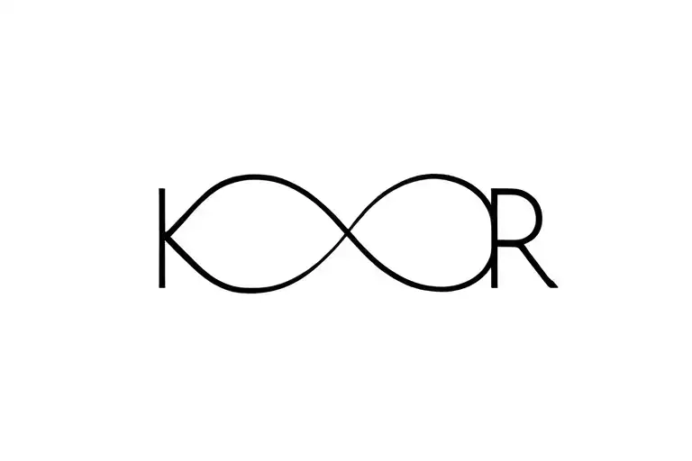 Infinity Symbol With Initials Letter K And R