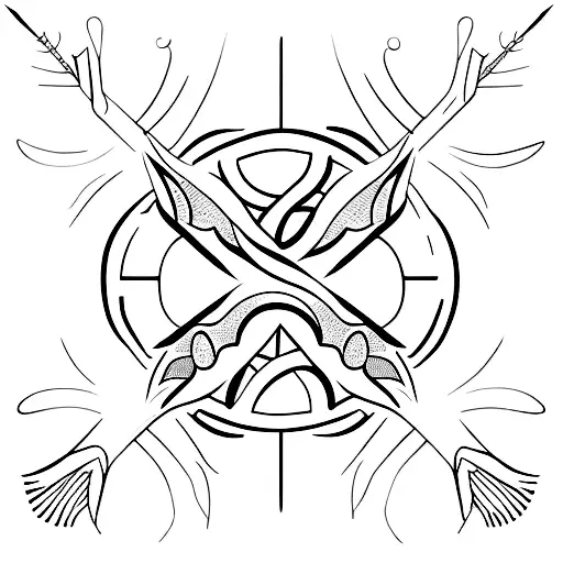 Pisces Symbol With The Ankh Symbol