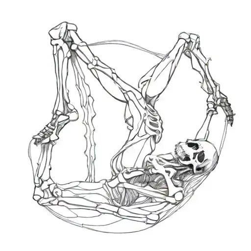 Skeleton Bowing In Balerina Way