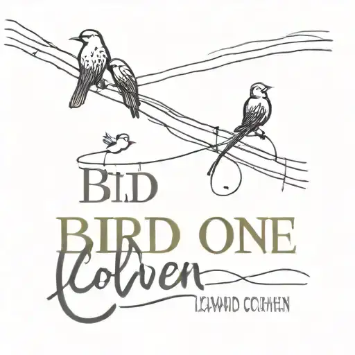 Bird On A Wire Leonard Cohen Lyrics Inspired Tattoo Featuring