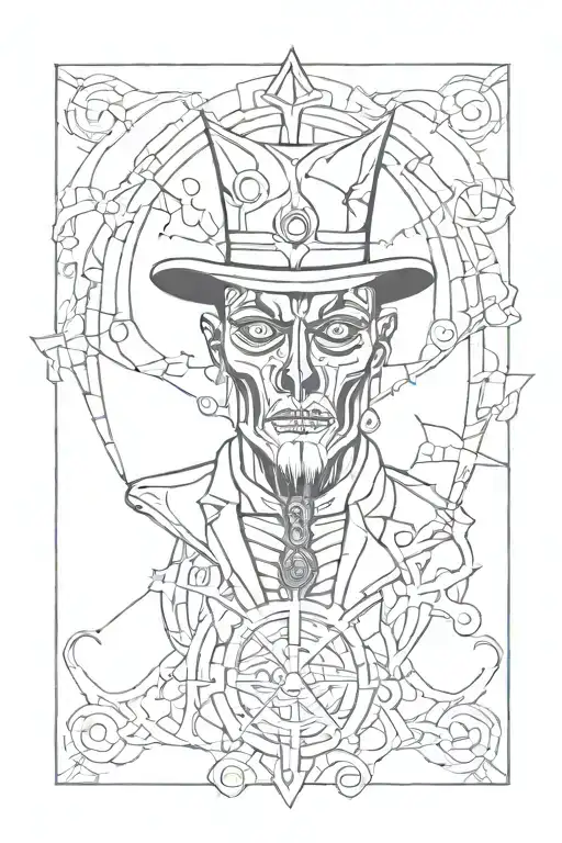 Abstract Design Baron Samedi Sigil Summoning Souls