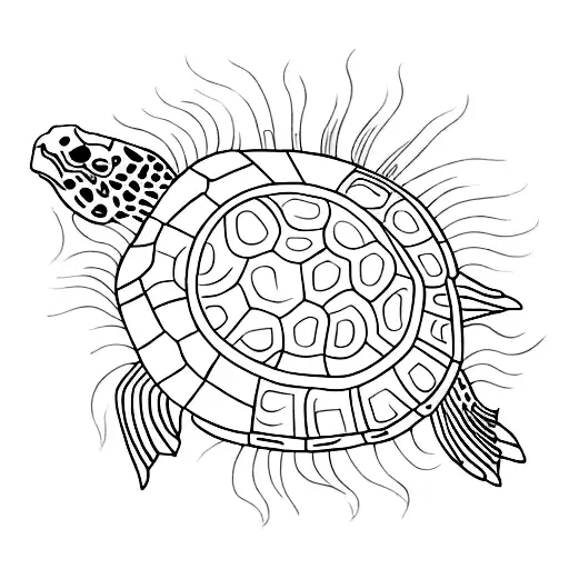 Sun Ocean Turtle Fineline