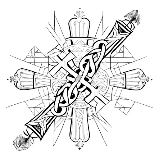 Three Crosses With A Bible Verse