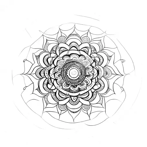 Mandala Circle With Compas