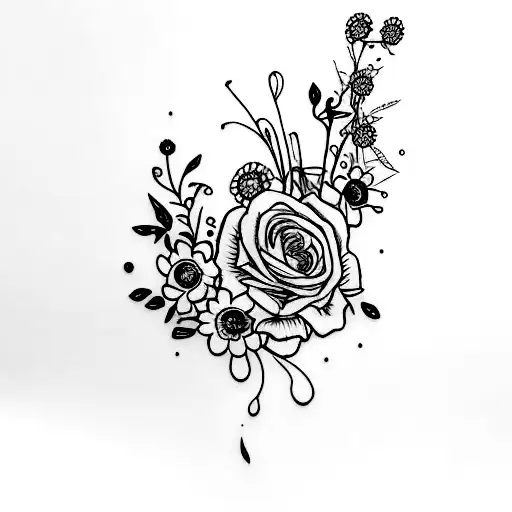 Guitar With Forget Me Not Flowers Wrapped Around