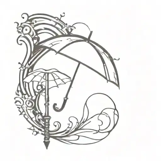 Resident Evil Umbrella Logo With Sonnentreppe Behind It