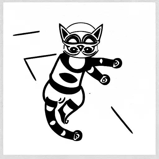 A Cute Luchador Cat Jumping Off The Top Rope Of A Wrestling Ring