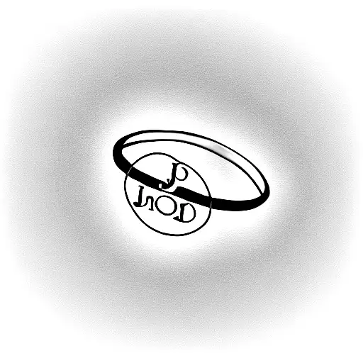 Ring Band With Initials Lmdj