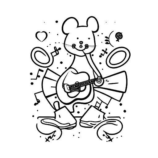 Mouse Playing Guitar