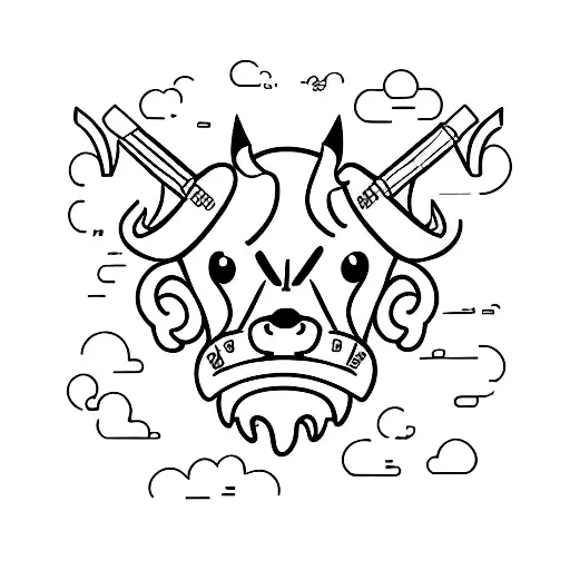 Word Smile With Bull