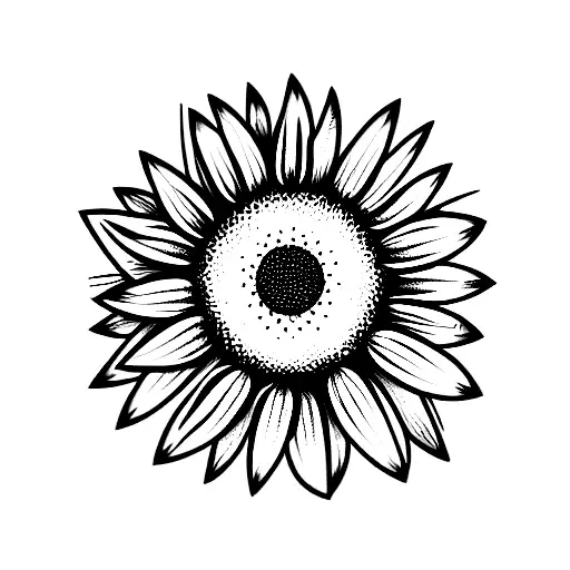 Roman Number 13 With Sunflower