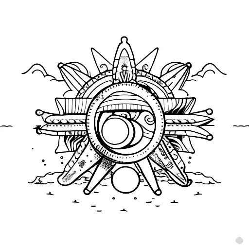 Sunset With The Beach