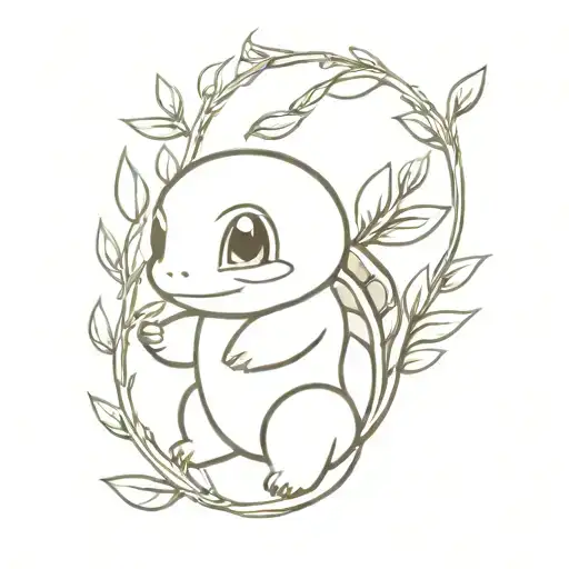 Squirtle Olive Tree Intertwined