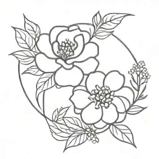 Honeysuckle Marigold Rose Intertwined