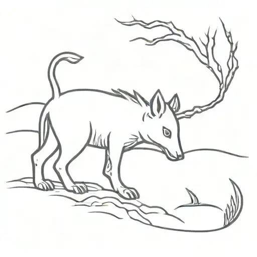 A Female Kid Who's Is Entering A Dark Animal Den Carrying A Torchlight