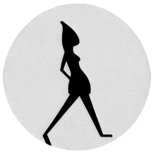 Line Dog Women Silhouette