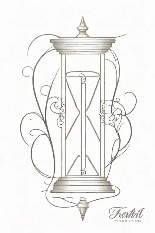 Roman Numeral 2002 Faith Hourglass Combined