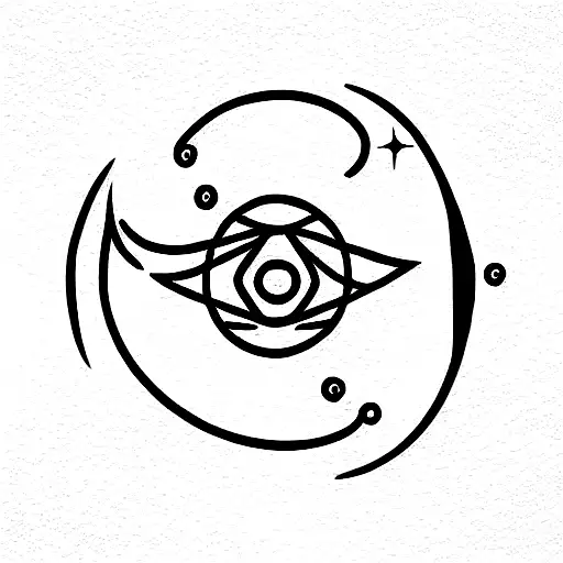 Zodiac Sign Of Pisces With The Letter P Woven Into It