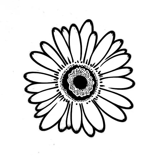 Daisy Flower With Kiko Text