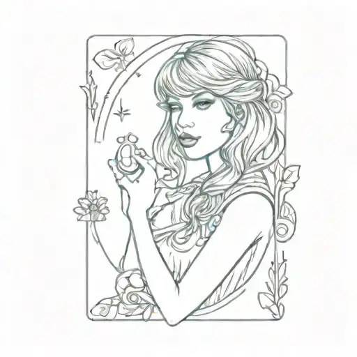Taylor Swift Lover Tarot Card