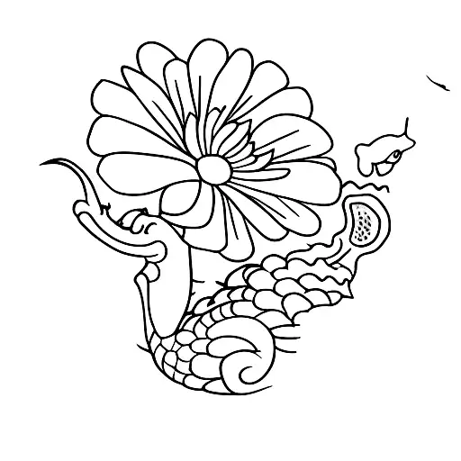 Flower With Little Dragon